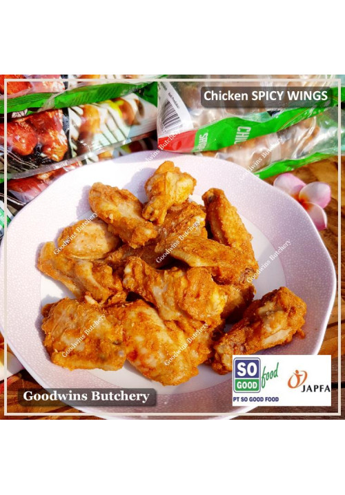 SoGood frozen CHICKEN WINGS SPICY So Good Food 400g